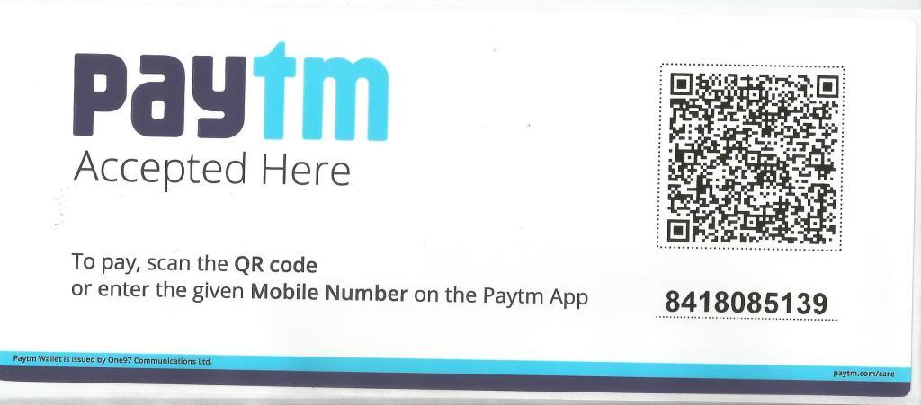 cashless payment using paytm qr code