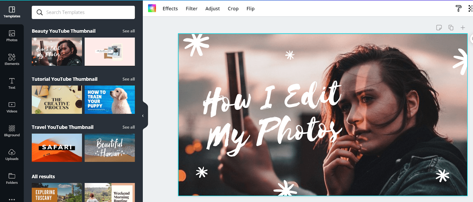 Canva editor