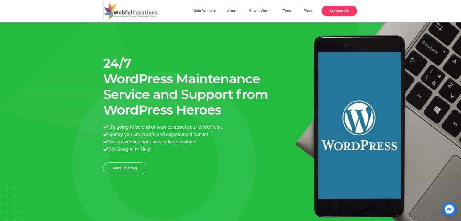 Webful Creations WordPress Management Services