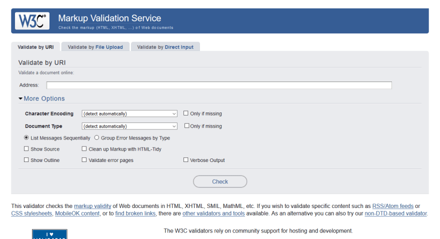 w3c html validator