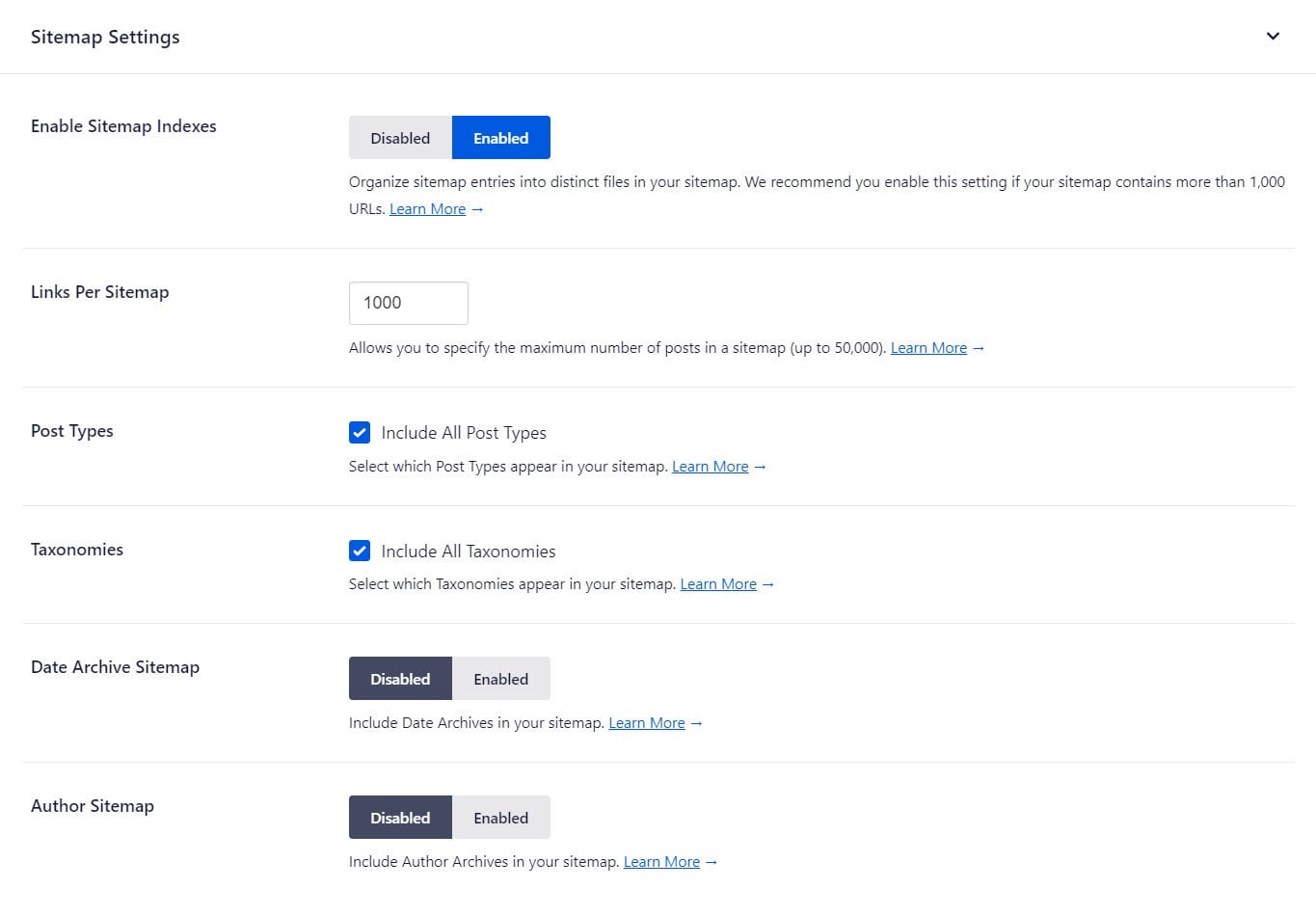 XML Sitemaps Setup in All in One SEO