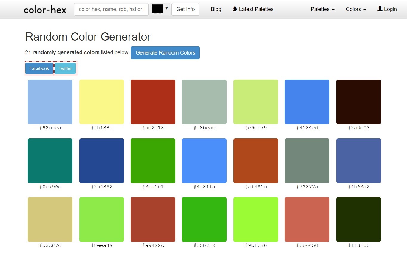 color hex random color generator