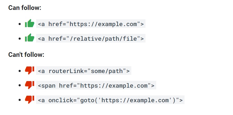 create crawlable links