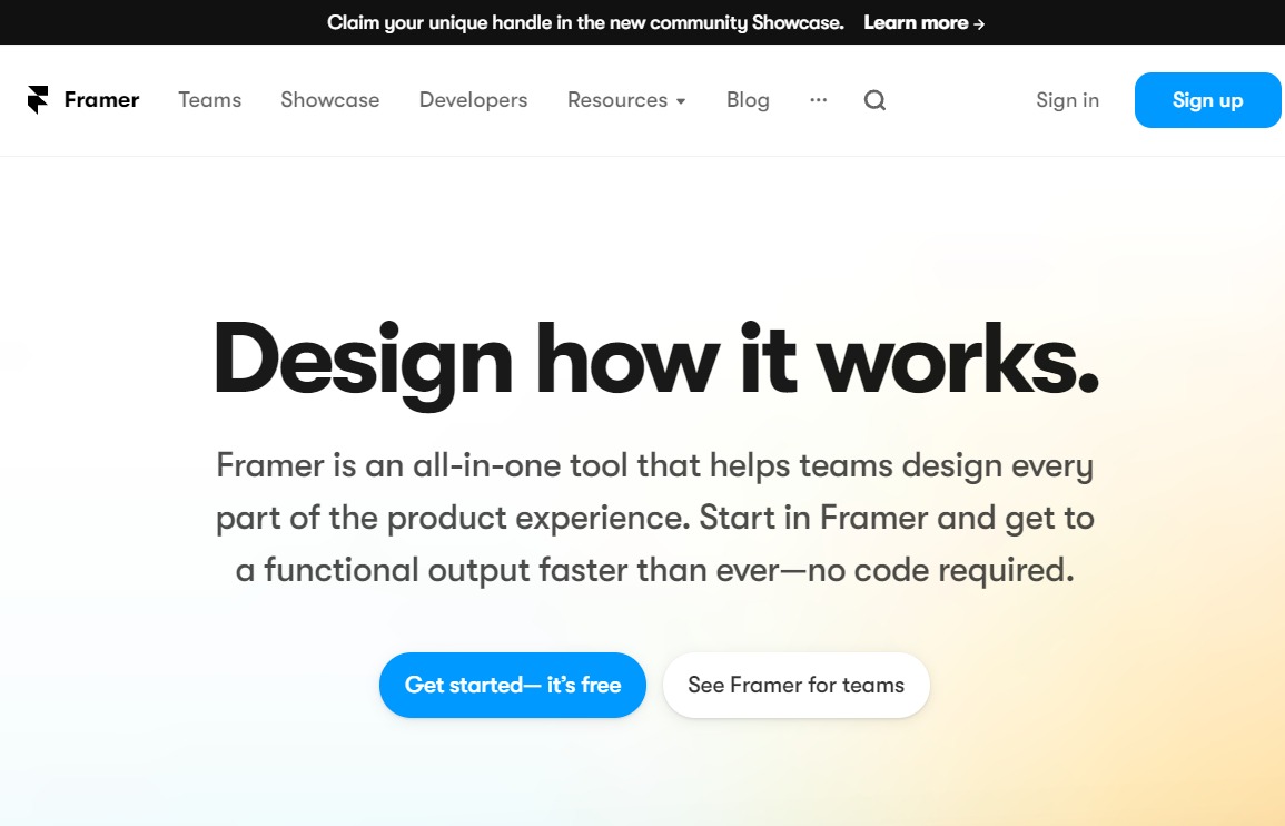 framer a free prototyping tool