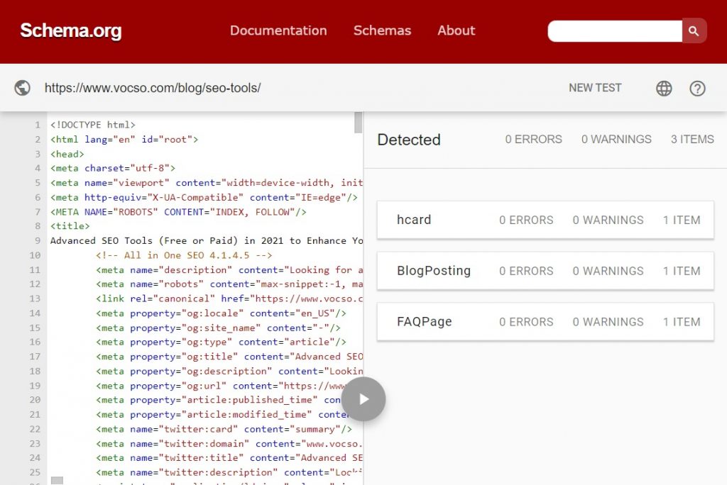 Schema Markup validator