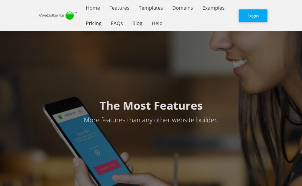 WebStarts Website Builder Features