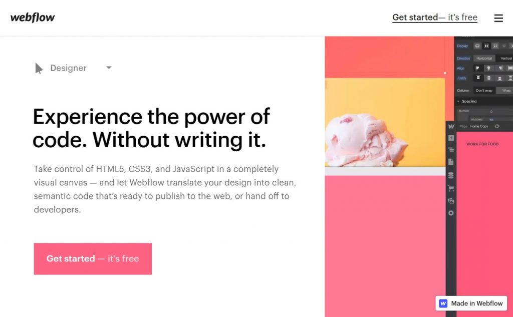 Webflow Web design software for designers and developers