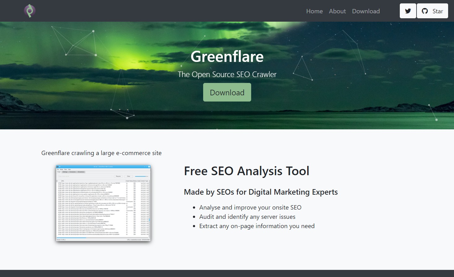Greenflare SEO Web Crawler