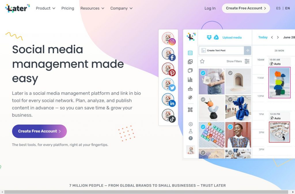 Later: All-In-One Social Media Management & Link In Bio Tool