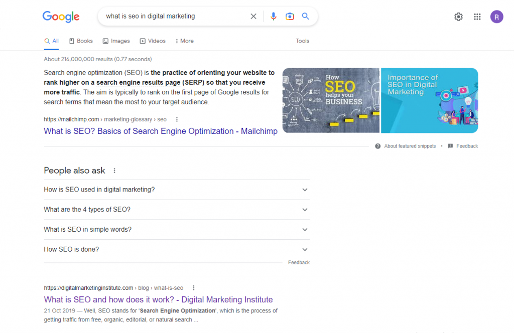 Paragraph Featured Snippets