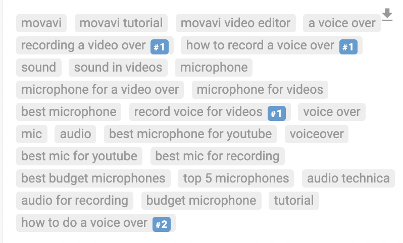 youtube video tags 