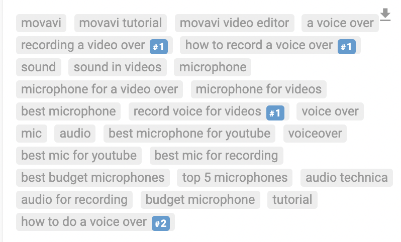 youtube video tags