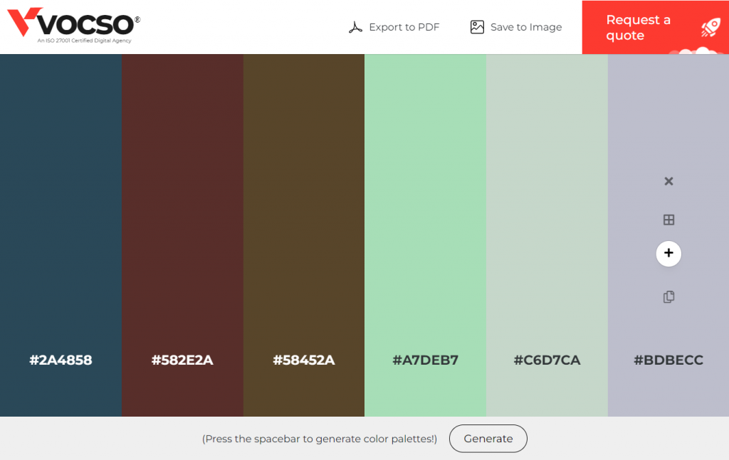 Free Color Palette Generator by VOCSO