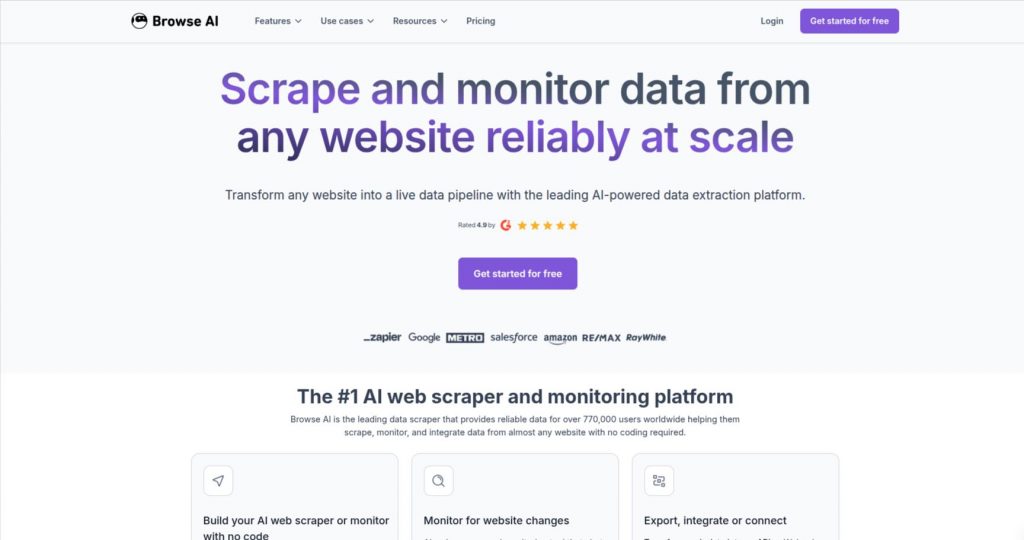 browse ai - website change monitoring tools