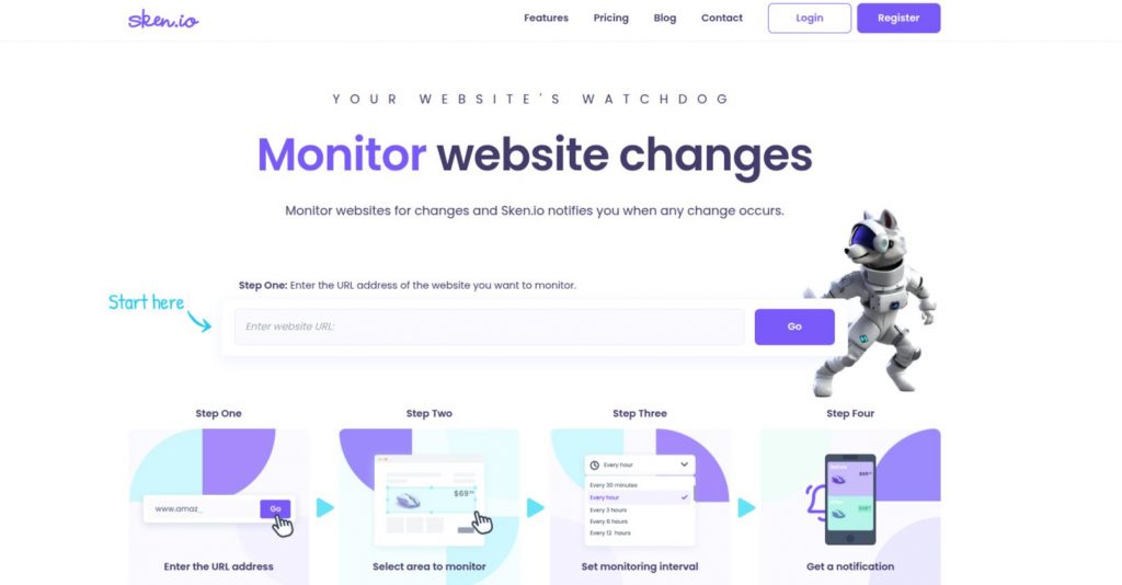 sken io - website change monitoring tools