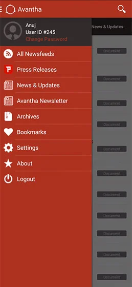avantha ios app screen 6