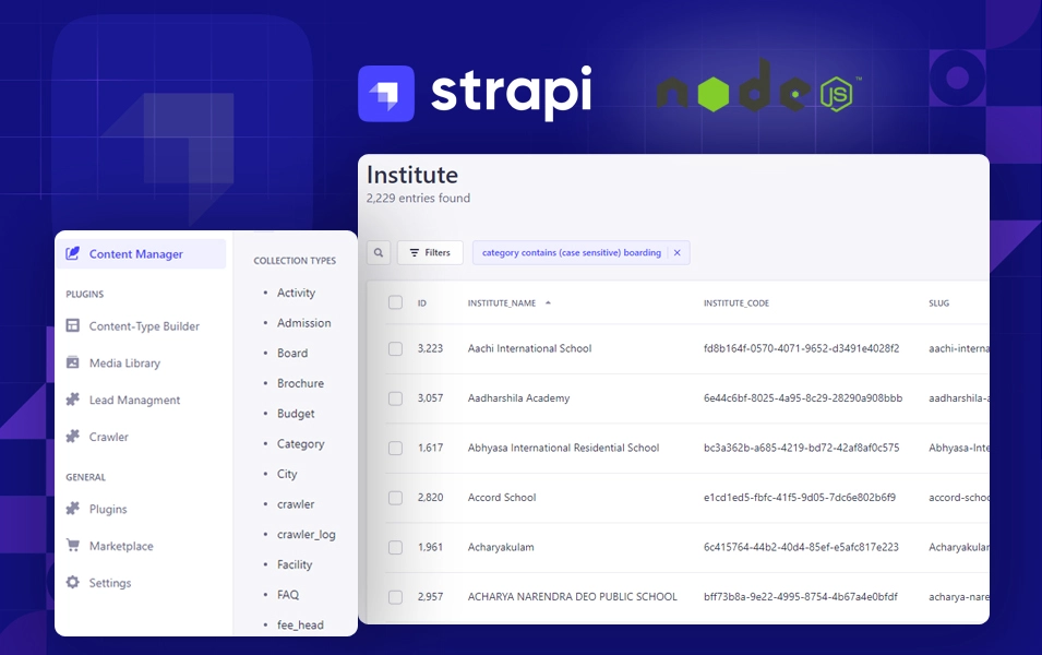 Headless Backend Development with Strapi - a NodeJS based backend framework