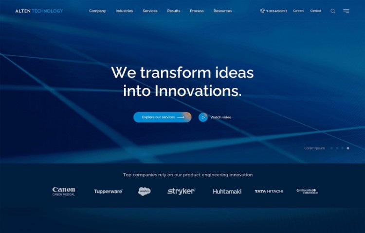 Alten Technology USA website designed by VOCSO