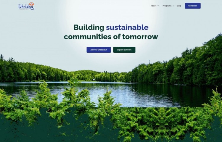 Dholakia Foundation website designed by VOCSO